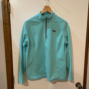 The North Face Women's Teal Half-Zip Fleece Pullover